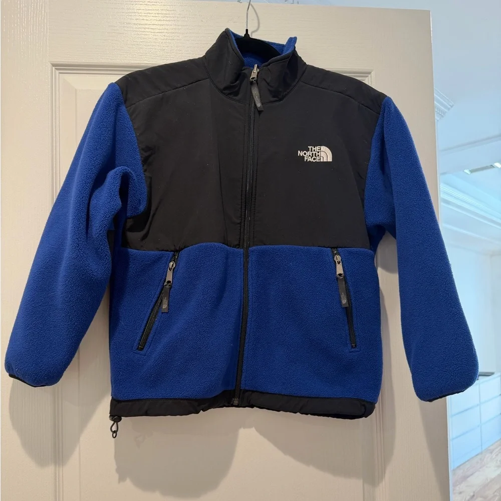 The North Face Denali Performance Jacket in Blue and Black Size Youth M Like New